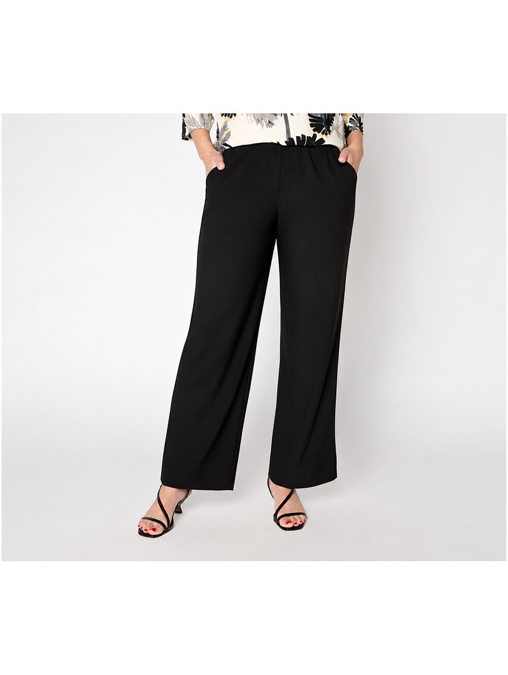 Brandis Dress Out Loud Regular Discovery Knit Palm Pants Black, Size 2X